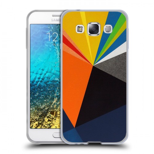 Дизайнерский пластиковый чехол для Samsung Galaxy E5 Геометрия радости