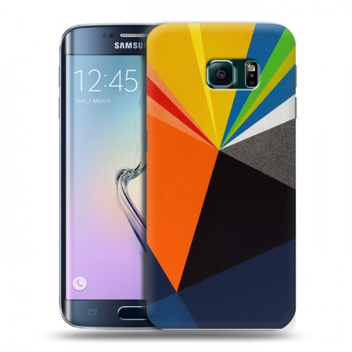 Дизайнерский пластиковый чехол для Samsung Galaxy S6 Edge Геометрия радости