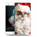 Дизайнерский пластиковый чехол для Huawei P8 Lite Дед мороз и Санта