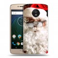 Дизайнерский пластиковый чехол для Motorola Moto G5s Дед мороз и Санта