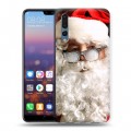 Дизайнерский силиконовый с усиленными углами чехол для Huawei P20 Pro Дед мороз и Санта