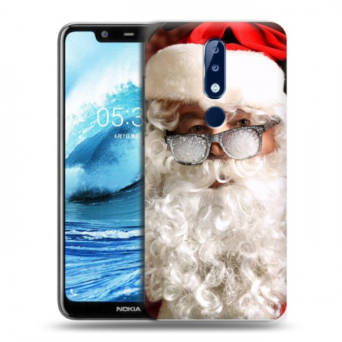 Дизайнерский пластиковый чехол для Nokia 5.1 Plus Дед мороз и Санта