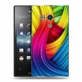 Дизайнерский пластиковый чехол для Sony Xperia acro S Геометрия радости