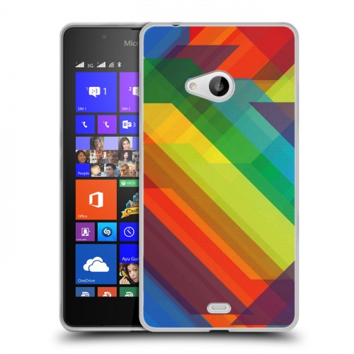 Дизайнерский пластиковый чехол для Microsoft Lumia 540 Геометрия радости