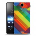 Дизайнерский пластиковый чехол для Sony Xperia TX Геометрия радости