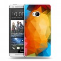 Дизайнерский пластиковый чехол для HTC One (M7) Dual SIM Геометрия радости