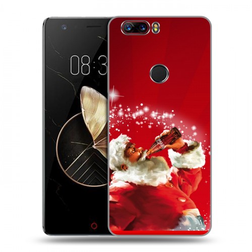 Дизайнерский пластиковый чехол для ZTE Nubia Z17 Дед мороз и Санта