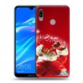 Дизайнерский пластиковый чехол для Huawei Y6 (2019) Дед мороз и Санта