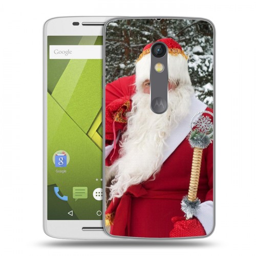 Дизайнерский пластиковый чехол для Lenovo Moto X Play Дед мороз и Санта