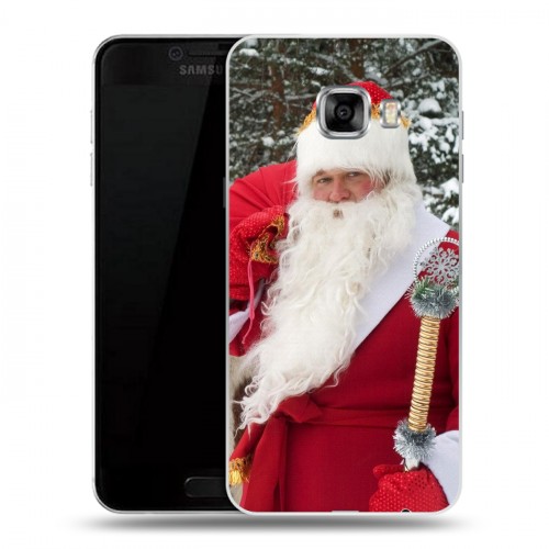 Дизайнерский пластиковый чехол для Samsung Galaxy C5 Дед мороз и Санта