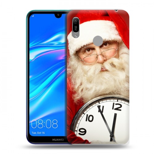 Дизайнерский пластиковый чехол для Huawei Y6 (2019) Дед мороз и Санта