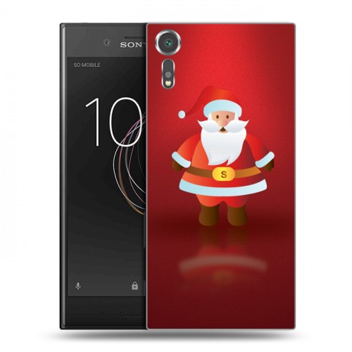 Дизайнерский пластиковый чехол для Sony Xperia XZs Дед мороз и Санта