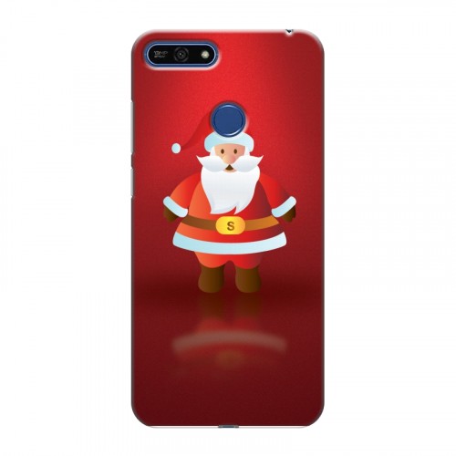 Дизайнерский силиконовый чехол для Huawei Honor 7A Pro Дед мороз и Санта
