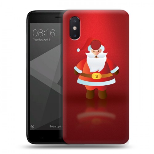 Дизайнерский пластиковый чехол для Xiaomi Mi8 SE Дед мороз и Санта