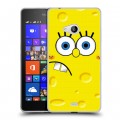 Дизайнерский пластиковый чехол для Microsoft Lumia 540 Губка Боб