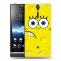 Дизайнерский пластиковый чехол для Sony Xperia S Губка Боб