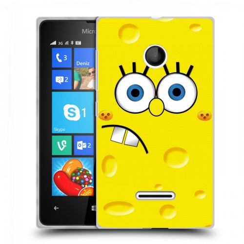 Дизайнерский пластиковый чехол для Microsoft Lumia 435 Губка Боб