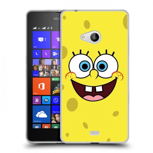 Дизайнерский пластиковый чехол для Microsoft Lumia 540 Губка Боб