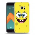 Дизайнерский пластиковый чехол для HTC 10 Губка Боб