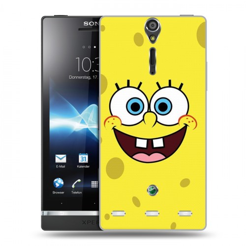 Дизайнерский пластиковый чехол для Sony Xperia S Губка Боб