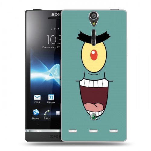 Дизайнерский пластиковый чехол для Sony Xperia S Губка Боб