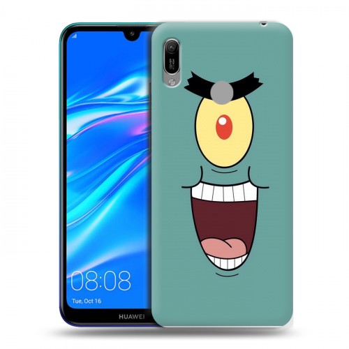 Дизайнерский пластиковый чехол для Huawei Y6 (2019) Губка Боб