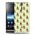 Дизайнерский пластиковый чехол для Sony Xperia S Губка Боб