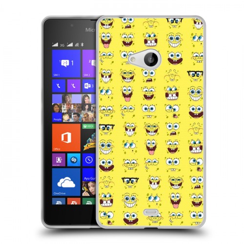 Дизайнерский пластиковый чехол для Microsoft Lumia 540 Губка Боб