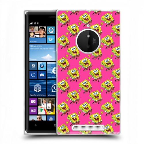 Дизайнерский пластиковый чехол для Nokia Lumia 830 Губка Боб