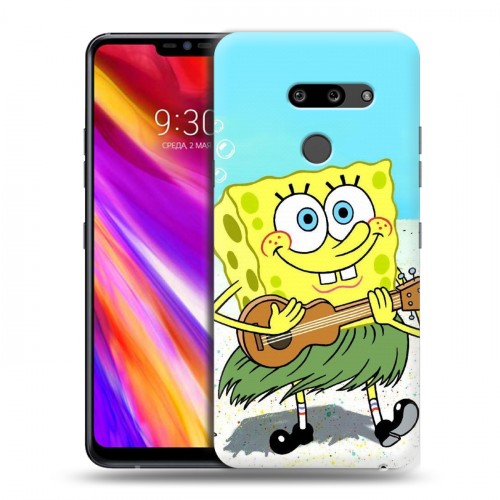 Дизайнерский пластиковый чехол для LG G8 ThinQ Губка Боб