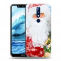 Дизайнерский пластиковый чехол для Nokia 5.1 Plus Дед мороз и Санта