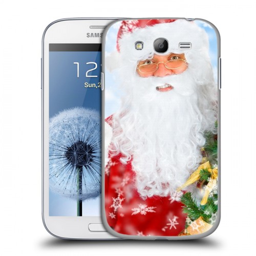 Дизайнерский пластиковый чехол для Samsung Galaxy Grand Дед мороз и Санта