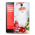 Дизайнерский пластиковый чехол для Xiaomi RedMi Note Дед мороз и Санта