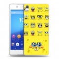 Дизайнерский пластиковый чехол для Sony Xperia Z3+ Губка Боб