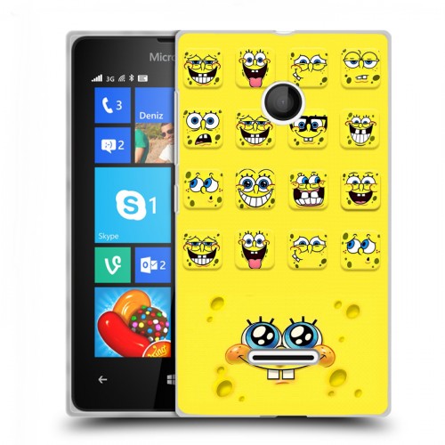 Дизайнерский пластиковый чехол для Microsoft Lumia 435 Губка Боб