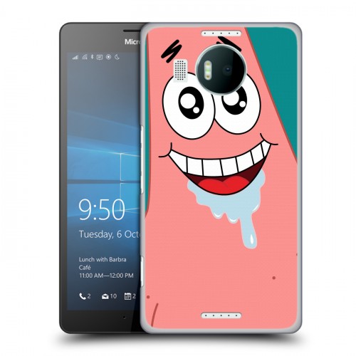 Дизайнерский пластиковый чехол для Microsoft Lumia 950 XL Губка Боб