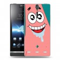 Дизайнерский пластиковый чехол для Sony Xperia S Губка Боб