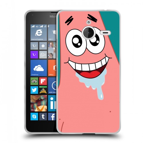 Дизайнерский пластиковый чехол для Microsoft Lumia 640 XL Губка Боб