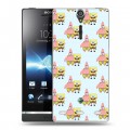 Дизайнерский пластиковый чехол для Sony Xperia S Губка Боб