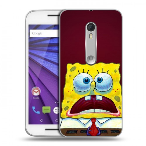 Дизайнерский пластиковый чехол для Lenovo Moto G Губка Боб