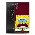 Дизайнерский пластиковый чехол для Sony Xperia XZs Губка Боб