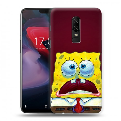 Дизайнерский пластиковый чехол для OnePlus 6 Губка Боб