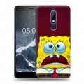 Дизайнерский пластиковый чехол для Nokia 5.1 Губка Боб