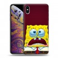 Дизайнерский силиконовый чехол для Iphone Xs Max Губка Боб