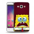 Дизайнерский пластиковый чехол для LG L60 Губка Боб