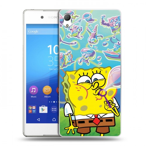 Дизайнерский пластиковый чехол для Sony Xperia Z3+ Губка Боб