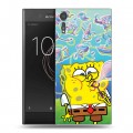 Дизайнерский пластиковый чехол для Sony Xperia XZs Губка Боб