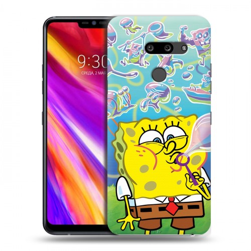 Дизайнерский пластиковый чехол для LG G8 ThinQ Губка Боб