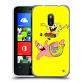 Дизайнерский пластиковый чехол для Nokia Lumia 620 Губка Боб