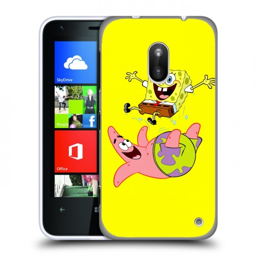 Дизайнерский пластиковый чехол для Nokia Lumia 620 Губка Боб